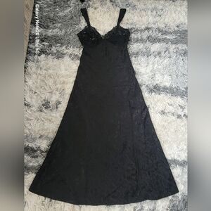 Victoria's Secret Elegant Black Satin Chemise